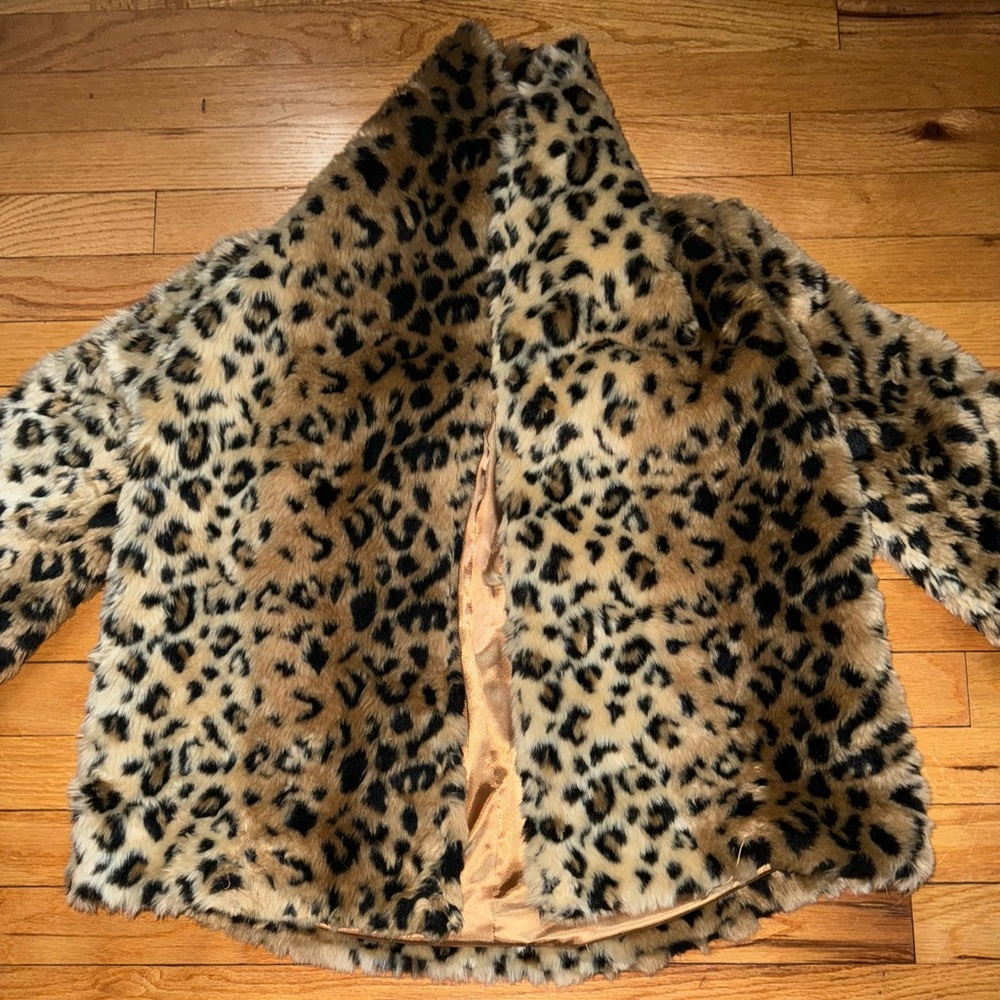 Billabong cheetah fur coat